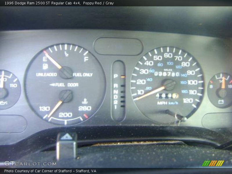 Poppy Red / Gray 1996 Dodge Ram 2500 ST Regular Cab 4x4
