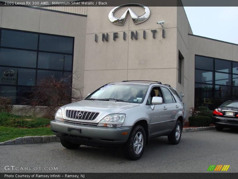 Millennium Silver Metallic / Black 2001 Lexus RX 300 AWD