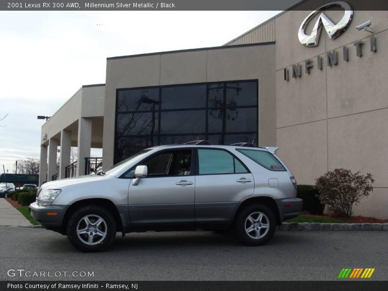 Millennium Silver Metallic / Black 2001 Lexus RX 300 AWD