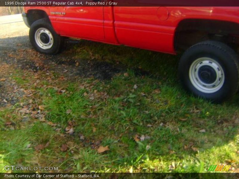 Poppy Red / Gray 1996 Dodge Ram 2500 ST Regular Cab 4x4