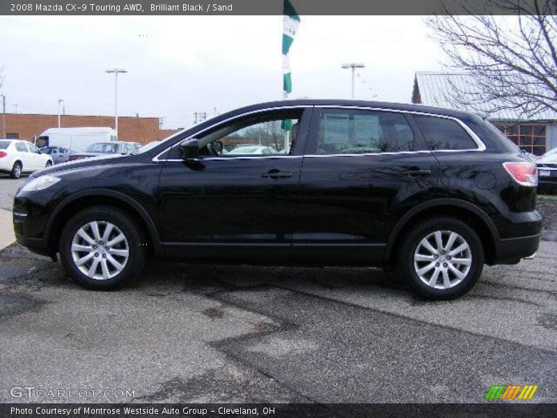 Brilliant Black / Sand 2008 Mazda CX-9 Touring AWD