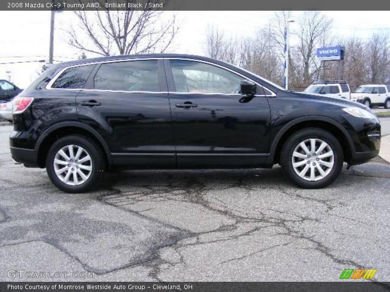 Brilliant Black / Sand 2008 Mazda CX-9 Touring AWD