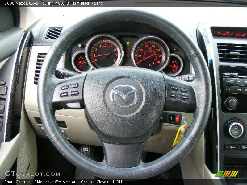 Brilliant Black / Sand 2008 Mazda CX-9 Touring AWD