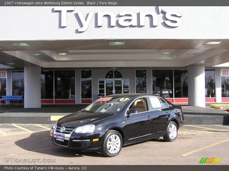 Black / Pure Beige 2007 Volkswagen Jetta Wolfsburg Edition Sedan