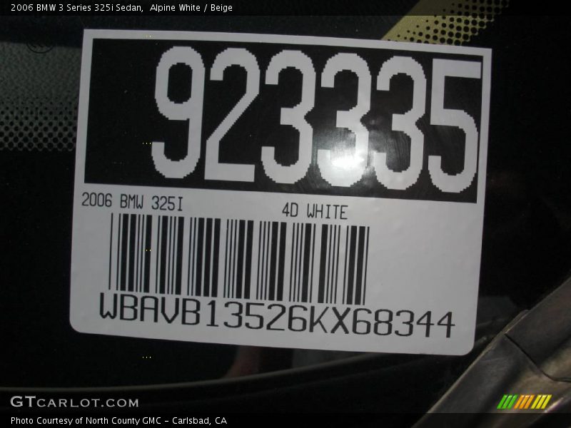 Alpine White / Beige 2006 BMW 3 Series 325i Sedan