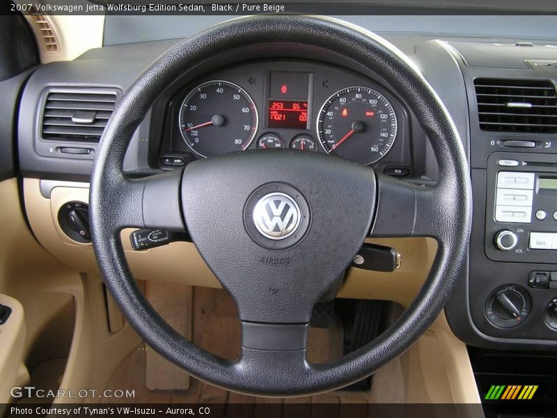 Black / Pure Beige 2007 Volkswagen Jetta Wolfsburg Edition Sedan