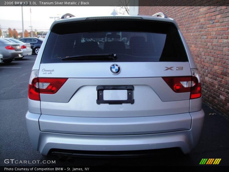 Titanium Silver Metallic / Black 2006 BMW X3 3.0i