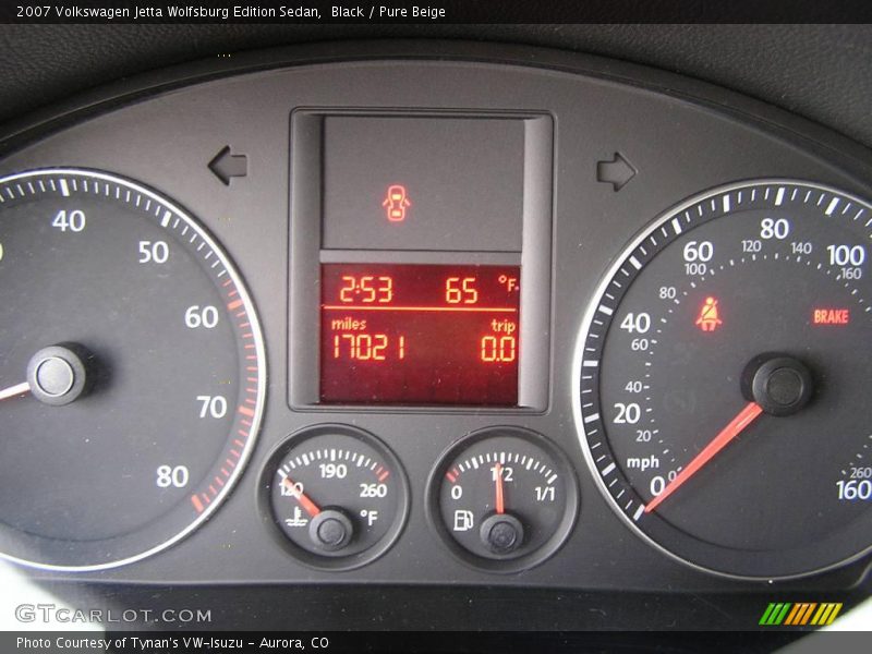 Black / Pure Beige 2007 Volkswagen Jetta Wolfsburg Edition Sedan
