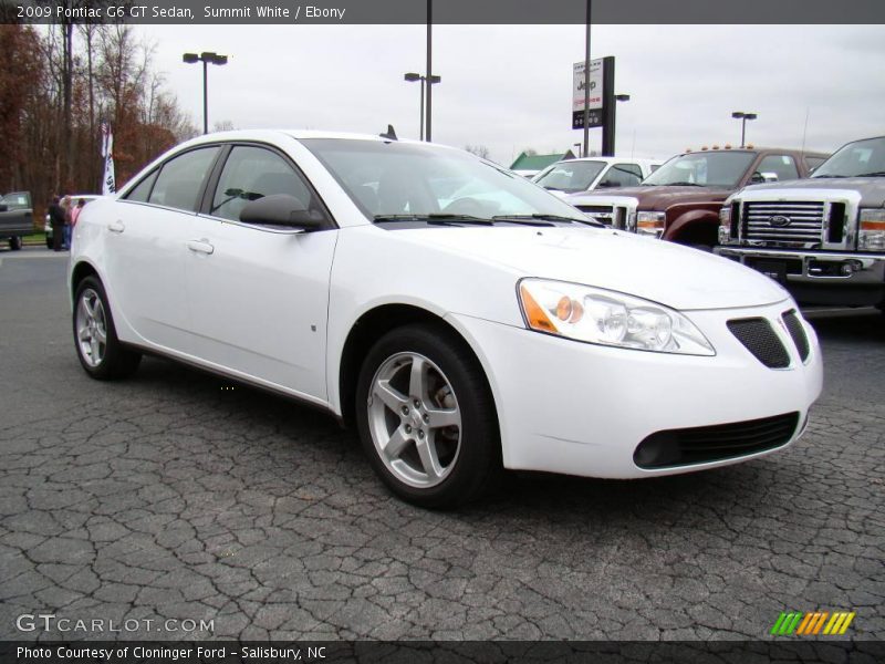 Summit White / Ebony 2009 Pontiac G6 GT Sedan