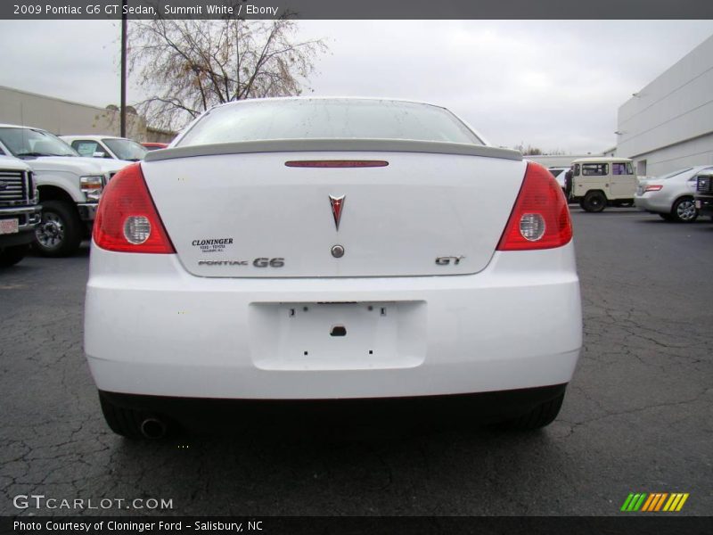 Summit White / Ebony 2009 Pontiac G6 GT Sedan