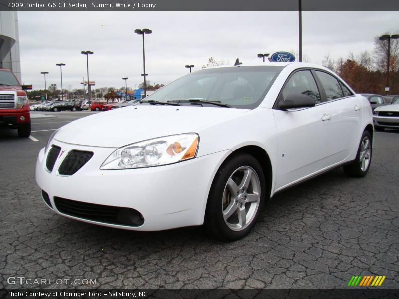 Summit White / Ebony 2009 Pontiac G6 GT Sedan