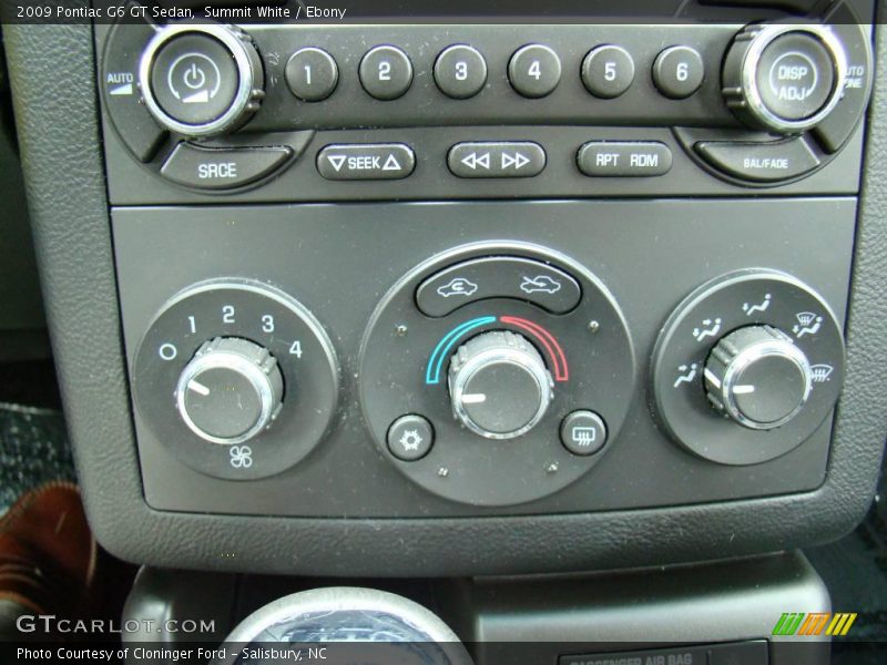 Summit White / Ebony 2009 Pontiac G6 GT Sedan