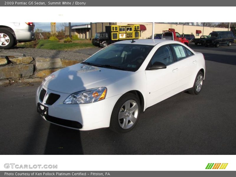 Summit White / Ebony 2009 Pontiac G6 Sedan
