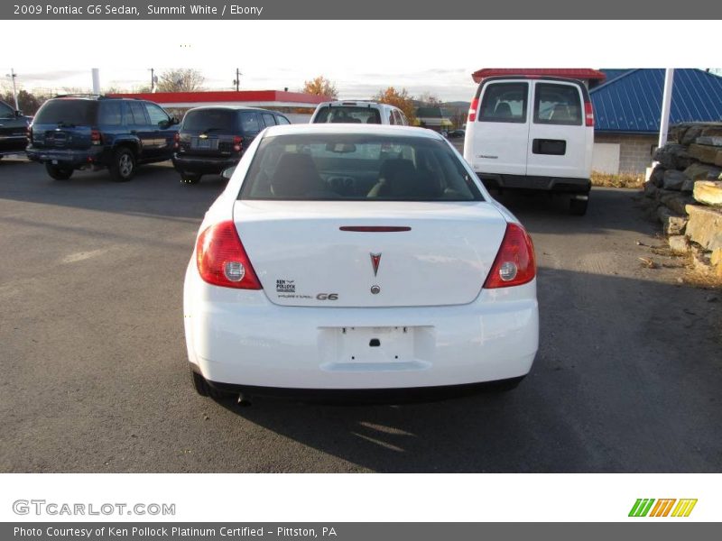 Summit White / Ebony 2009 Pontiac G6 Sedan
