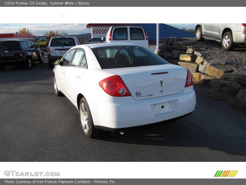 Summit White / Ebony 2009 Pontiac G6 Sedan