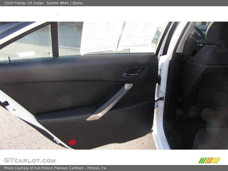Summit White / Ebony 2009 Pontiac G6 Sedan