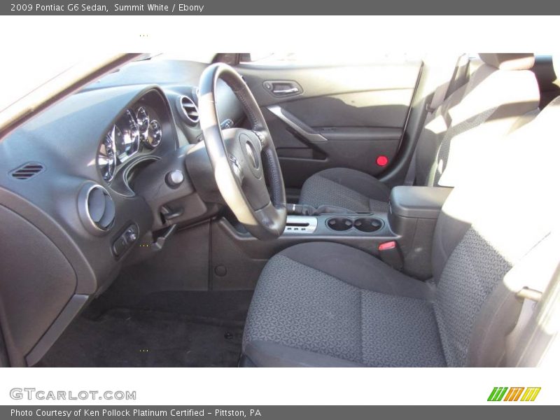 Summit White / Ebony 2009 Pontiac G6 Sedan