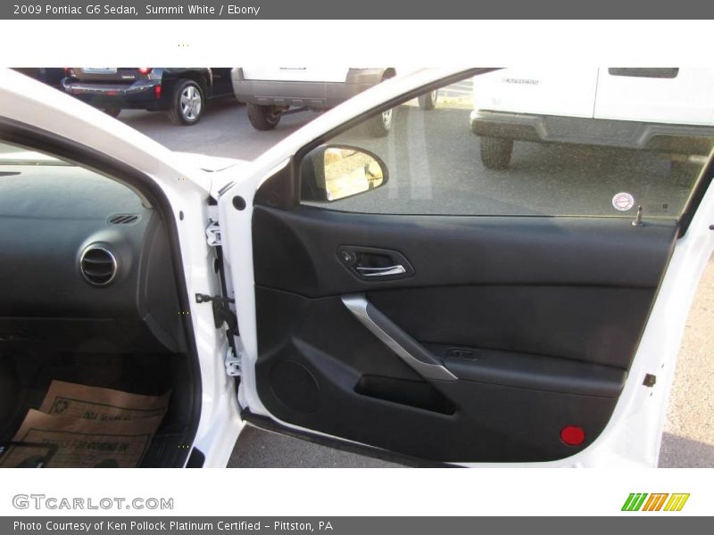 Summit White / Ebony 2009 Pontiac G6 Sedan