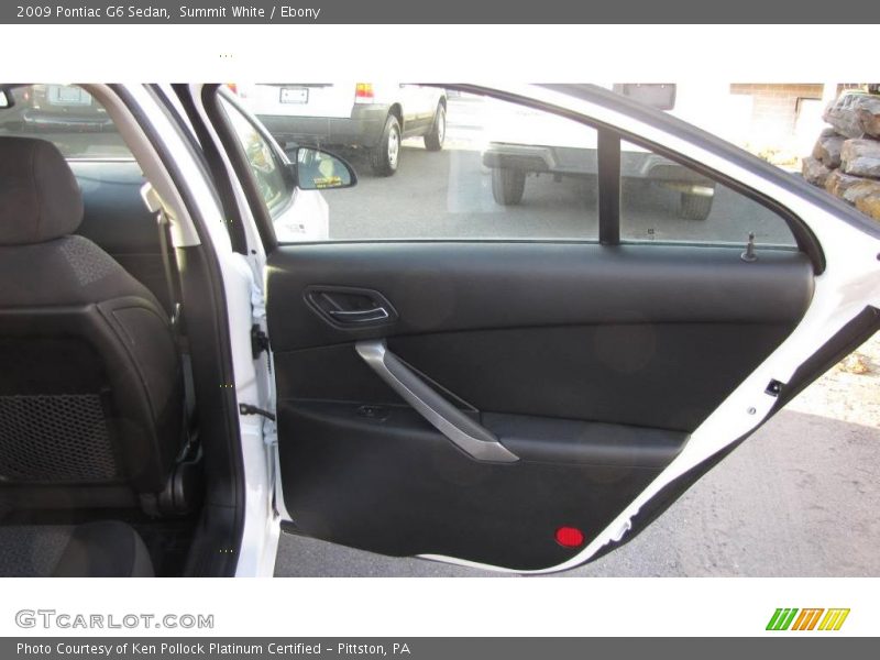 Summit White / Ebony 2009 Pontiac G6 Sedan
