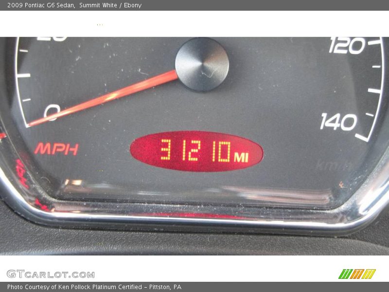 Summit White / Ebony 2009 Pontiac G6 Sedan