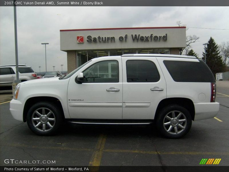 Summit White / Ebony Black 2007 GMC Yukon Denali AWD