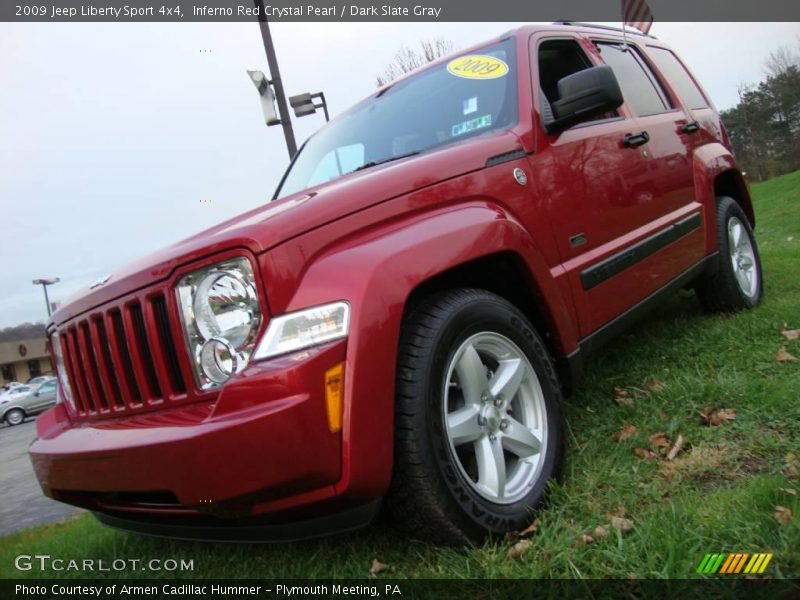 Inferno Red Crystal Pearl / Dark Slate Gray 2009 Jeep Liberty Sport 4x4