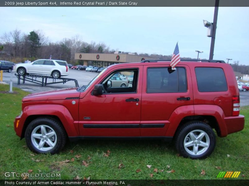 Inferno Red Crystal Pearl / Dark Slate Gray 2009 Jeep Liberty Sport 4x4