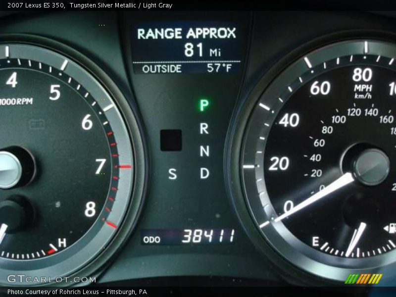 Tungsten Silver Metallic / Light Gray 2007 Lexus ES 350