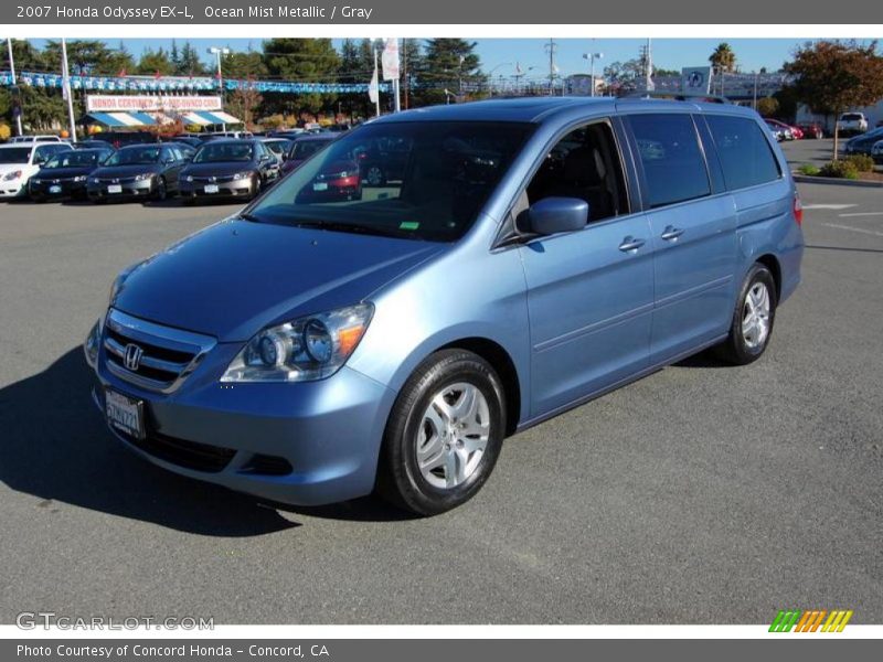 Ocean Mist Metallic / Gray 2007 Honda Odyssey EX-L