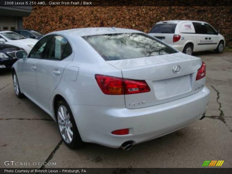 Glacier Frost Pearl / Black 2008 Lexus IS 250 AWD