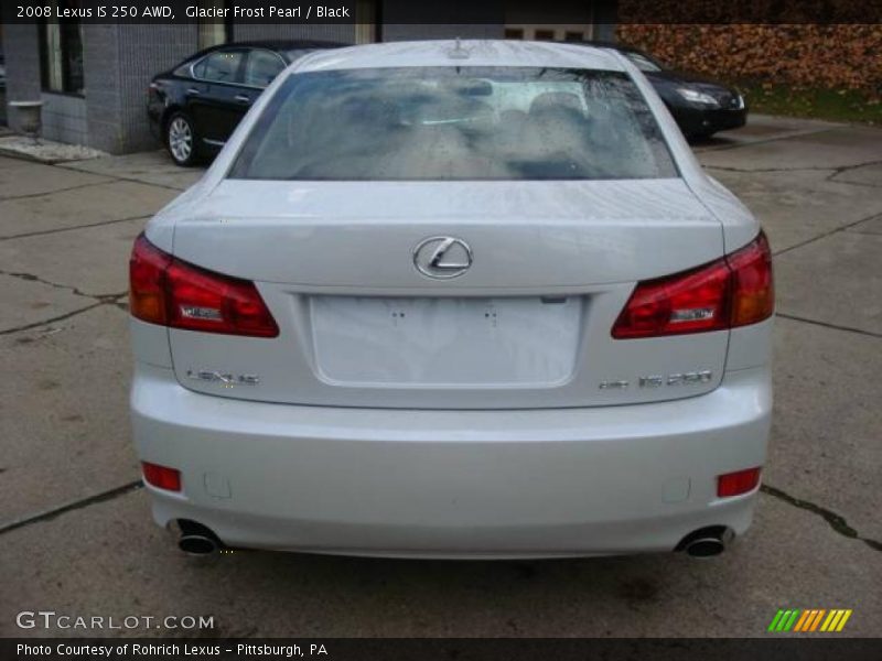 Glacier Frost Pearl / Black 2008 Lexus IS 250 AWD