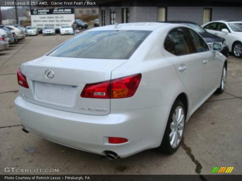 Glacier Frost Pearl / Black 2008 Lexus IS 250 AWD