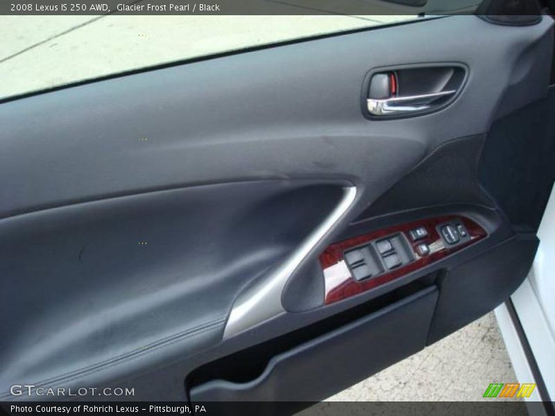 Glacier Frost Pearl / Black 2008 Lexus IS 250 AWD