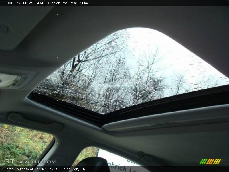 Glacier Frost Pearl / Black 2008 Lexus IS 250 AWD