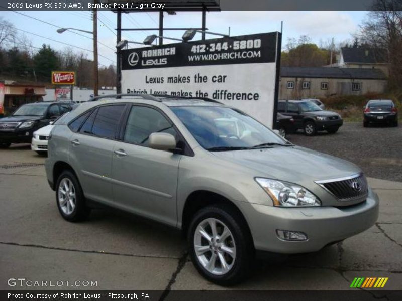 Bamboo Pearl / Light Gray 2009 Lexus RX 350 AWD