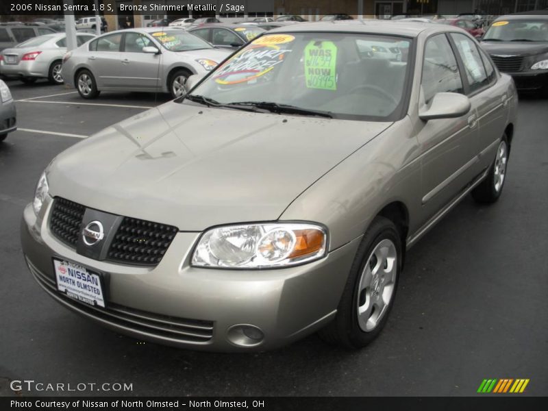 Bronze Shimmer Metallic / Sage 2006 Nissan Sentra 1.8 S