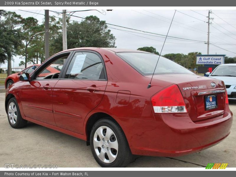 Spicy Red Metallic / Beige 2009 Kia Spectra EX Sedan