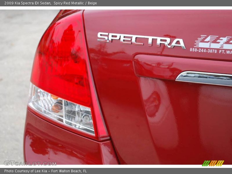 Spicy Red Metallic / Beige 2009 Kia Spectra EX Sedan