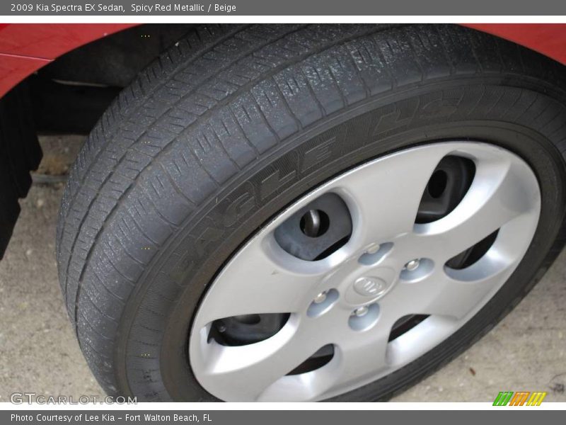 Spicy Red Metallic / Beige 2009 Kia Spectra EX Sedan