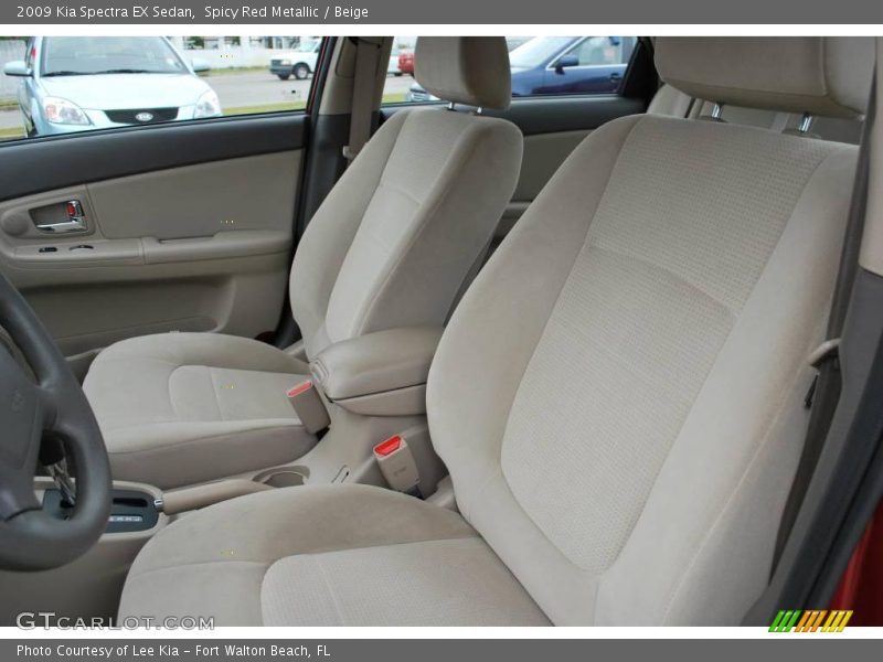 Spicy Red Metallic / Beige 2009 Kia Spectra EX Sedan