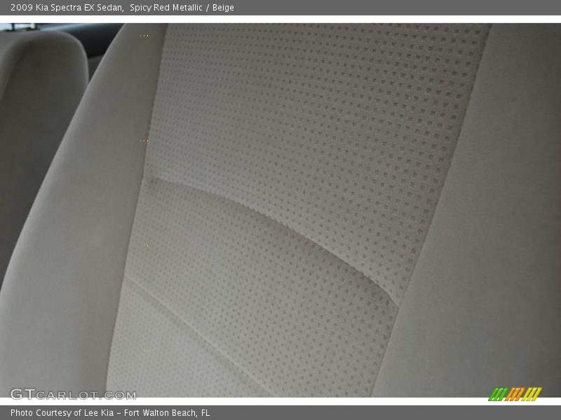 Spicy Red Metallic / Beige 2009 Kia Spectra EX Sedan