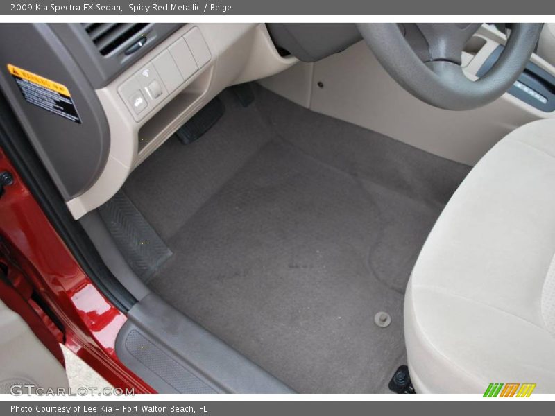 Spicy Red Metallic / Beige 2009 Kia Spectra EX Sedan