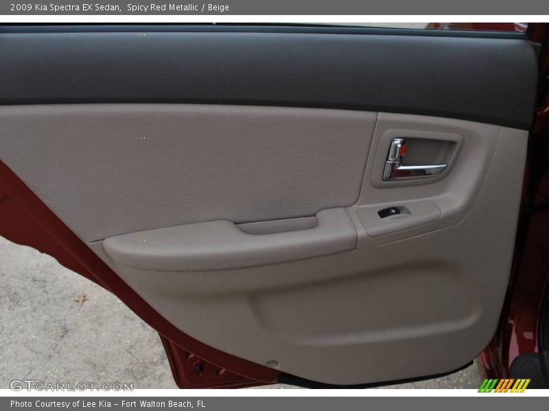 Spicy Red Metallic / Beige 2009 Kia Spectra EX Sedan