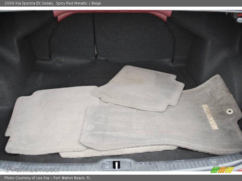 Spicy Red Metallic / Beige 2009 Kia Spectra EX Sedan