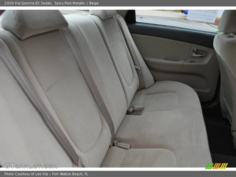 Spicy Red Metallic / Beige 2009 Kia Spectra EX Sedan