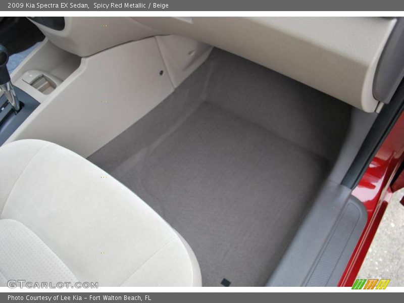 Spicy Red Metallic / Beige 2009 Kia Spectra EX Sedan