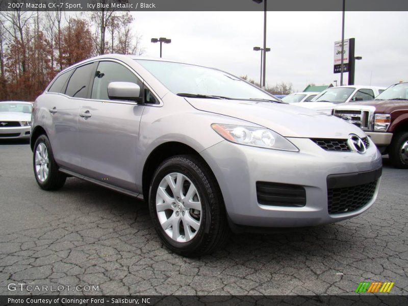 Icy Blue Metallic / Black 2007 Mazda CX-7 Sport