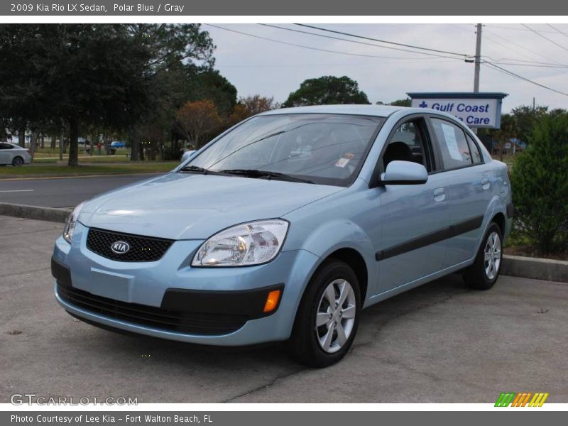 Polar Blue / Gray 2009 Kia Rio LX Sedan