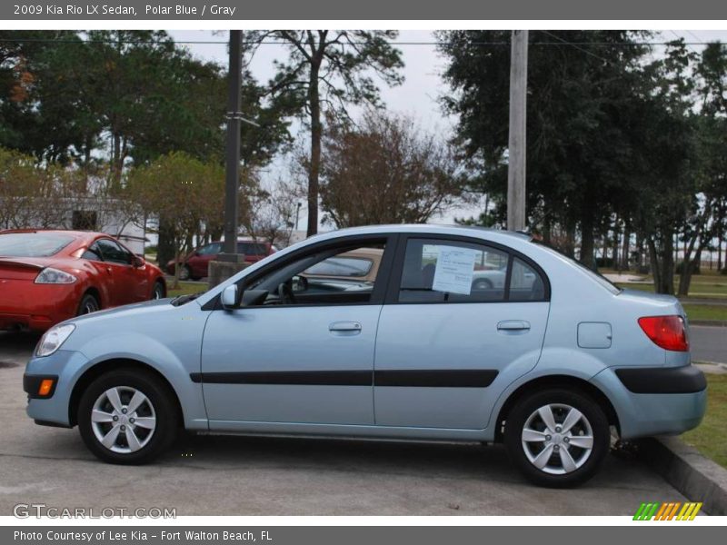 Polar Blue / Gray 2009 Kia Rio LX Sedan