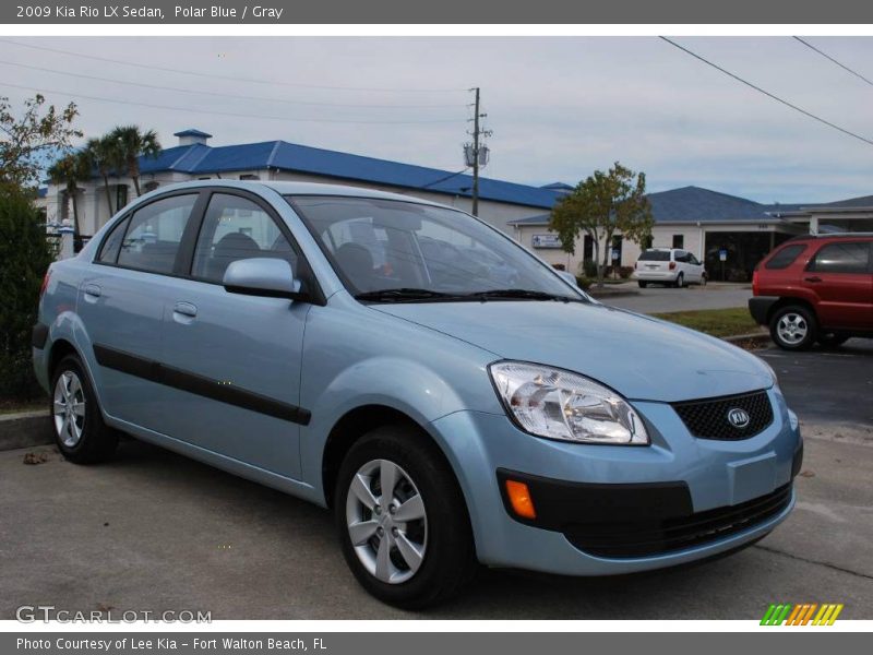 Polar Blue / Gray 2009 Kia Rio LX Sedan